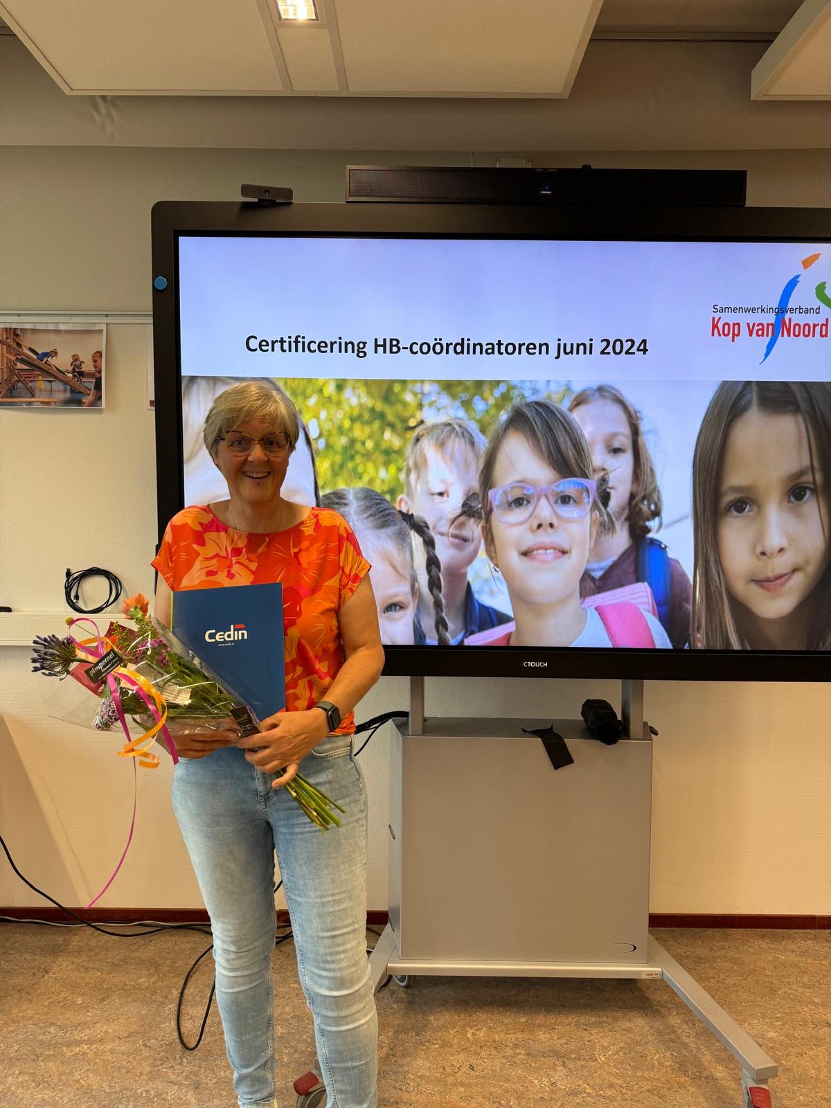 Juf Jeanette is geslaagd! Trots