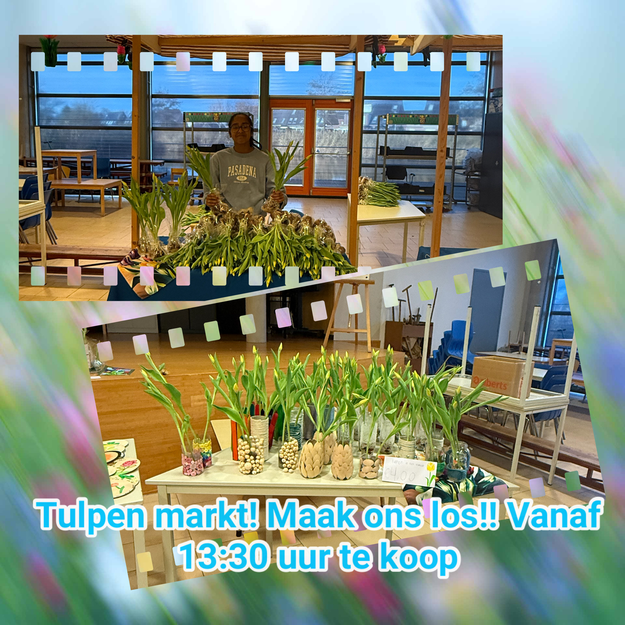 Vanmiddag tulpenmarkt!